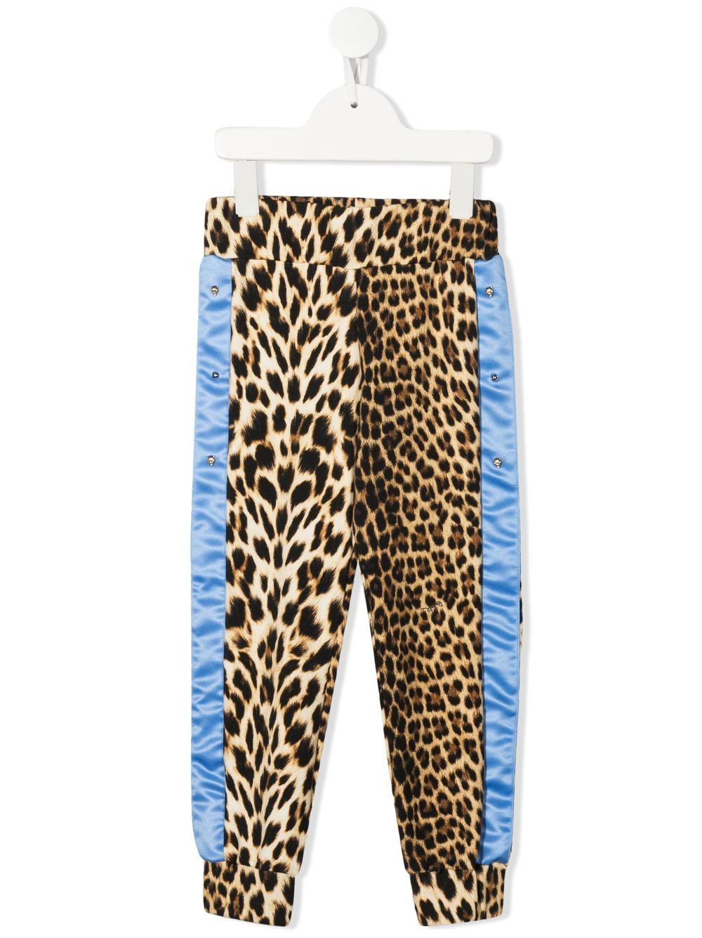 Side-stripe leopard-print leggings - Brown