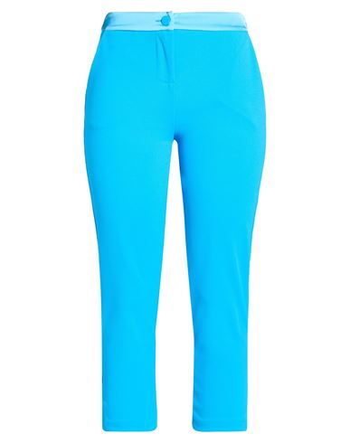 Woman Pants Azure Size 6 Polyester, Elastane