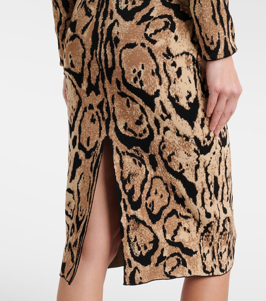 Jacquard pencil skirt