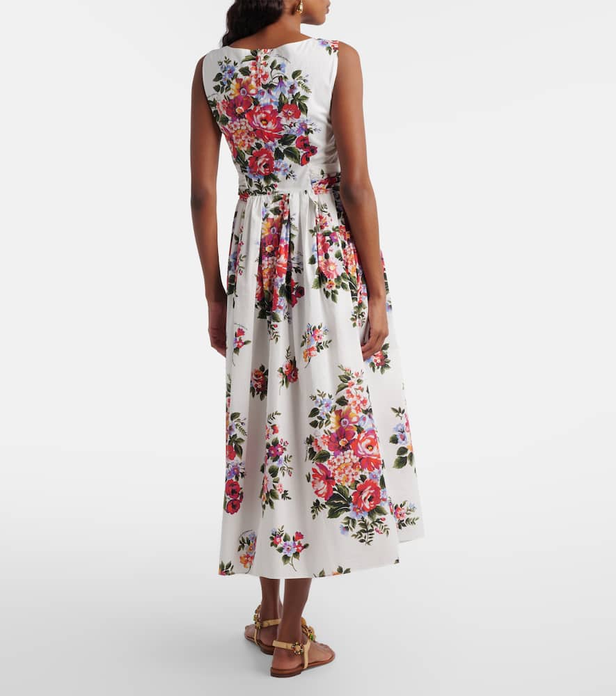Floral cotton midi dress