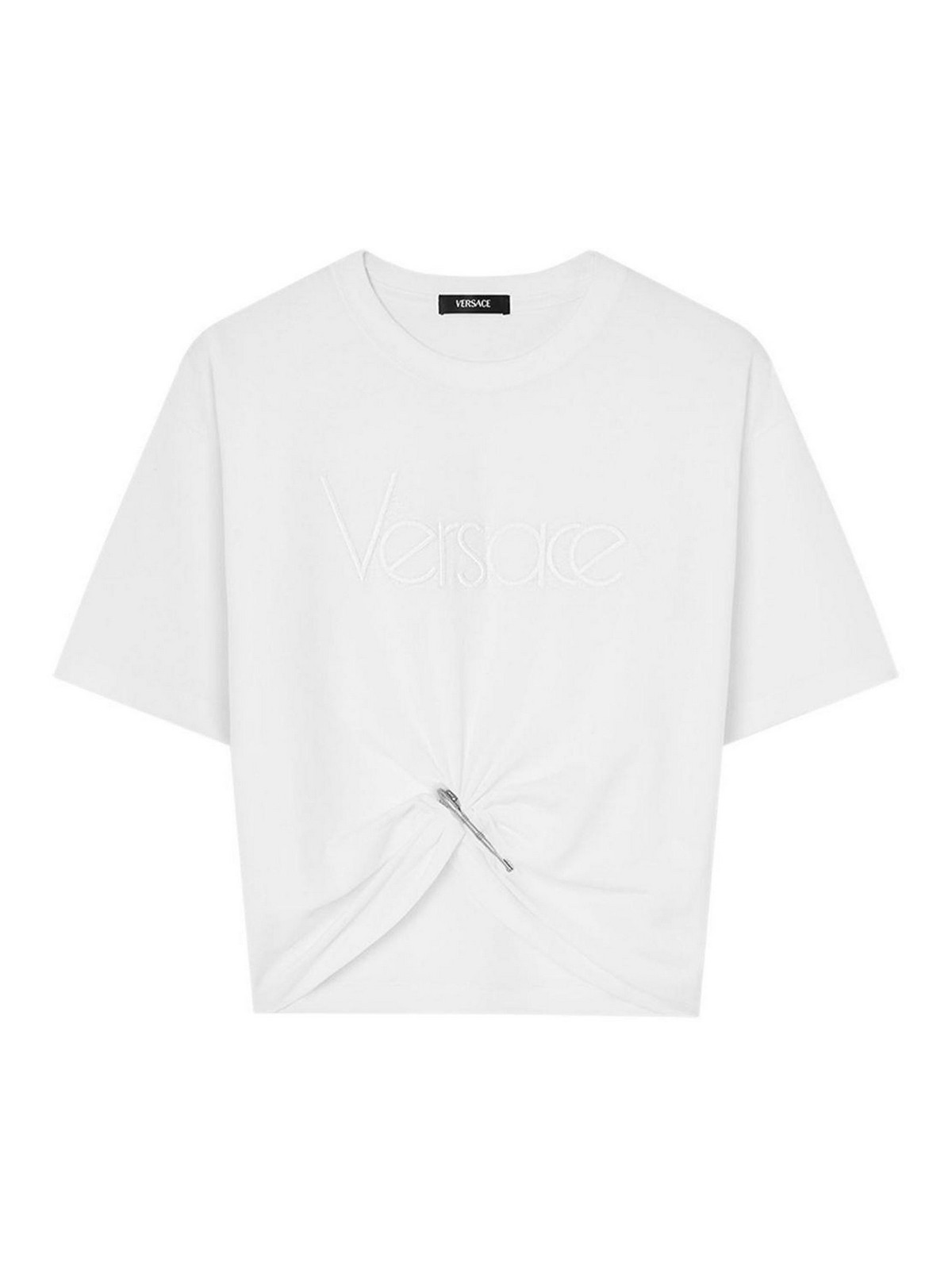 베르사체 여성 White Cotton T-shirt 10188981A13610 1W000