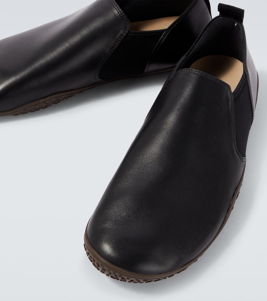 Vibram leather slip-on shoes