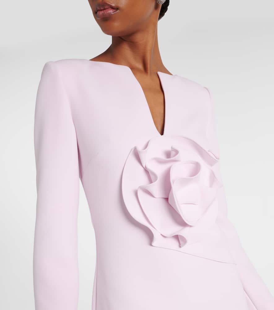 Roland Mouret Floral-applique gathered gown