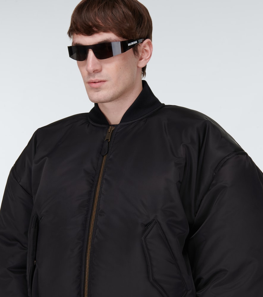 Padded nylon bomber jacket