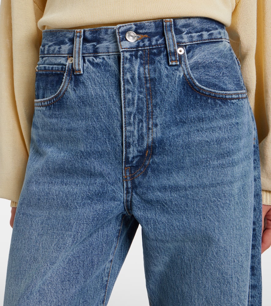 Bow barrel-leg jeans