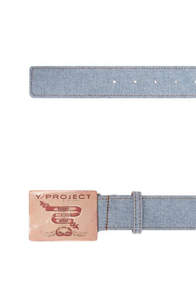 Y/Project Logo Printed Denim Belt