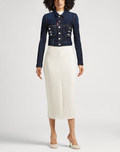 Woman Denim outerwear Blue Size 2 Cotton, Elastane