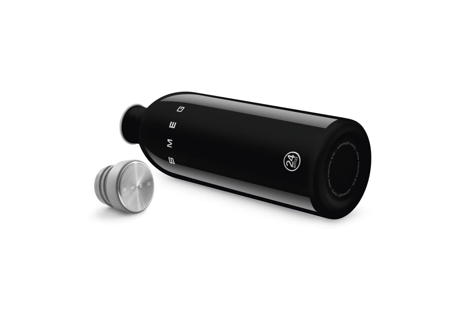 Smeg 24Bottles Clima Stainless Steel 1000ml Bottle in Black