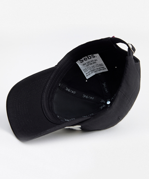 COM Logo Ball Cap Non-Washed Black