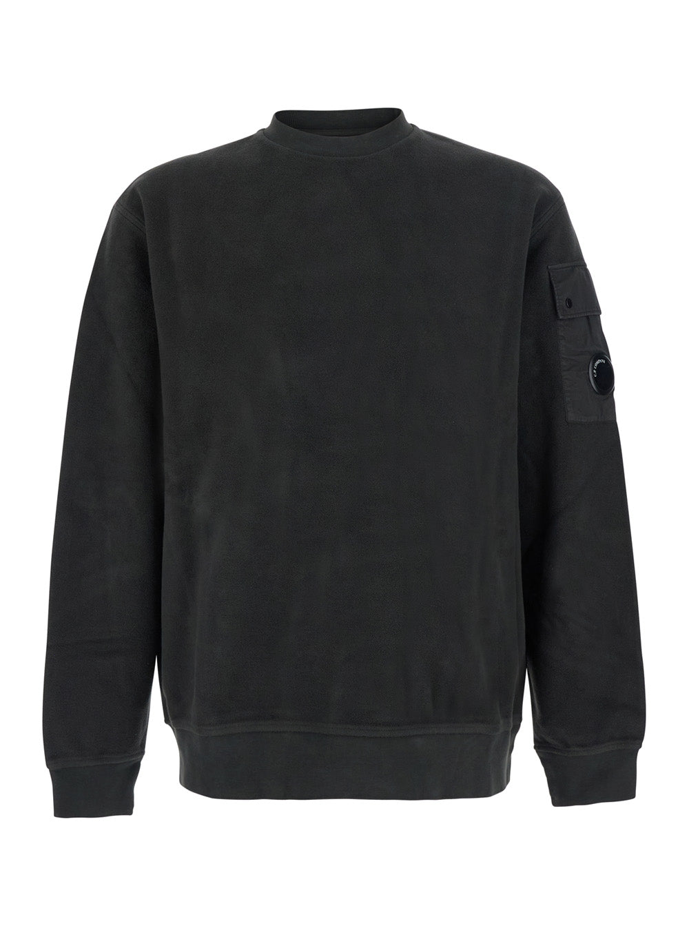 Cotton Fleece Sweatshirt — Black