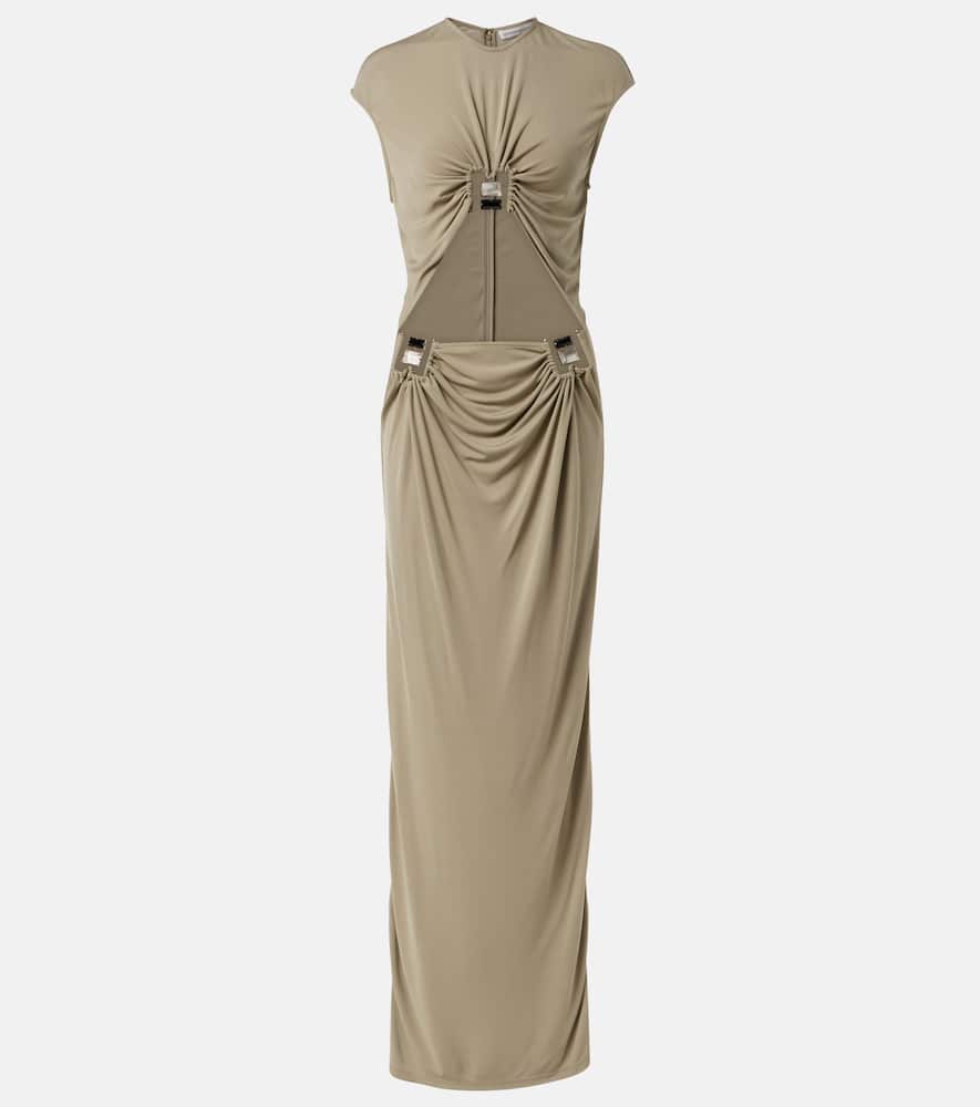 Duo Bezel Quartz jersey maxi dress