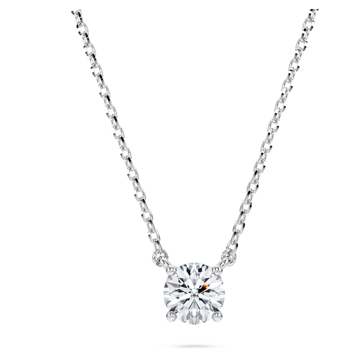 Eternity pendant, Lab-grown diamonds 0.5 ct tw, Round shape, Sterling silver