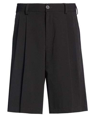 Man Shorts & Bermuda Shorts Black Size XS Polyester, Viscose, Elastane