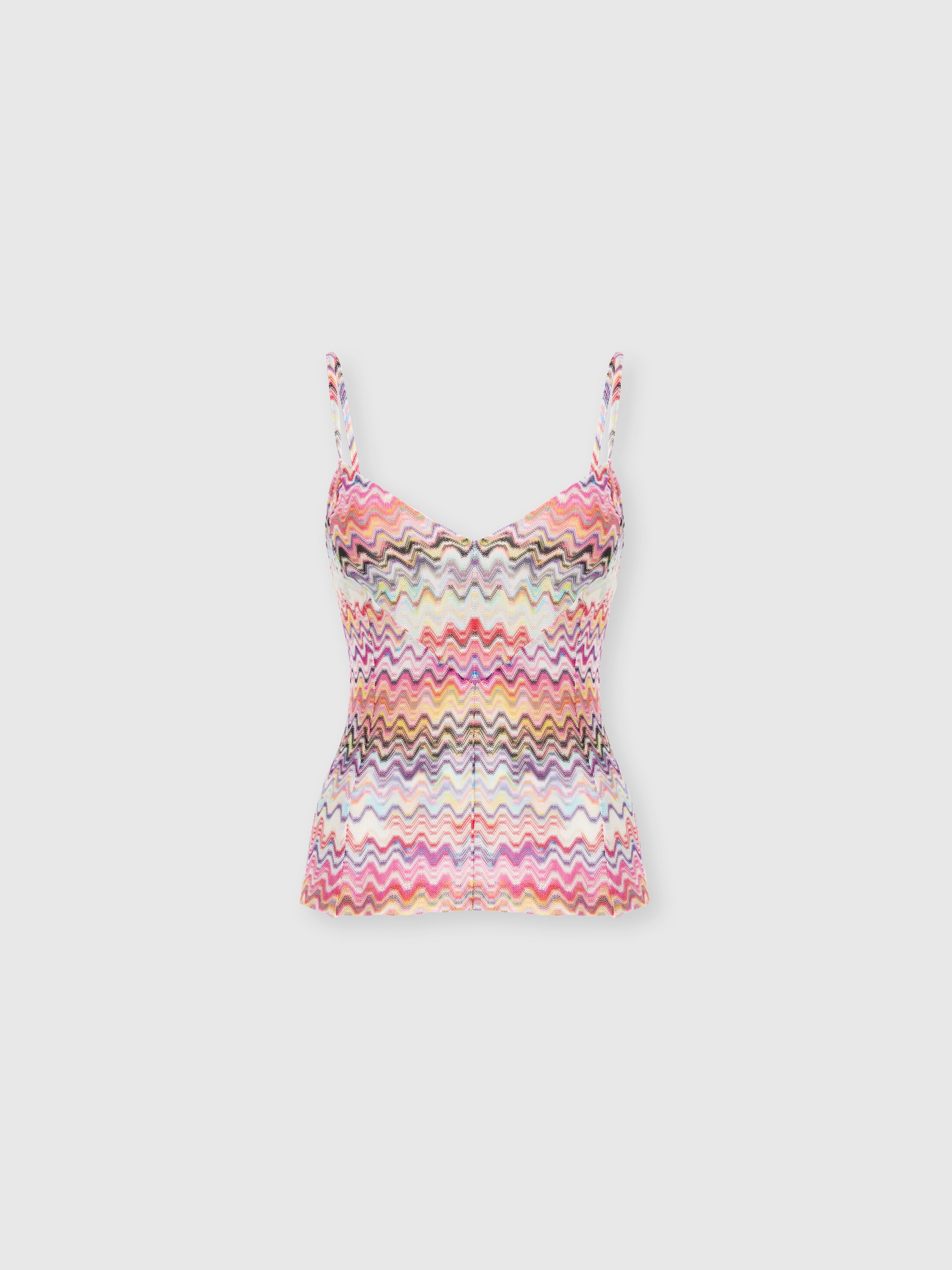 Missoni - Thin-strap tank top, Women, Pink & Multicoloured