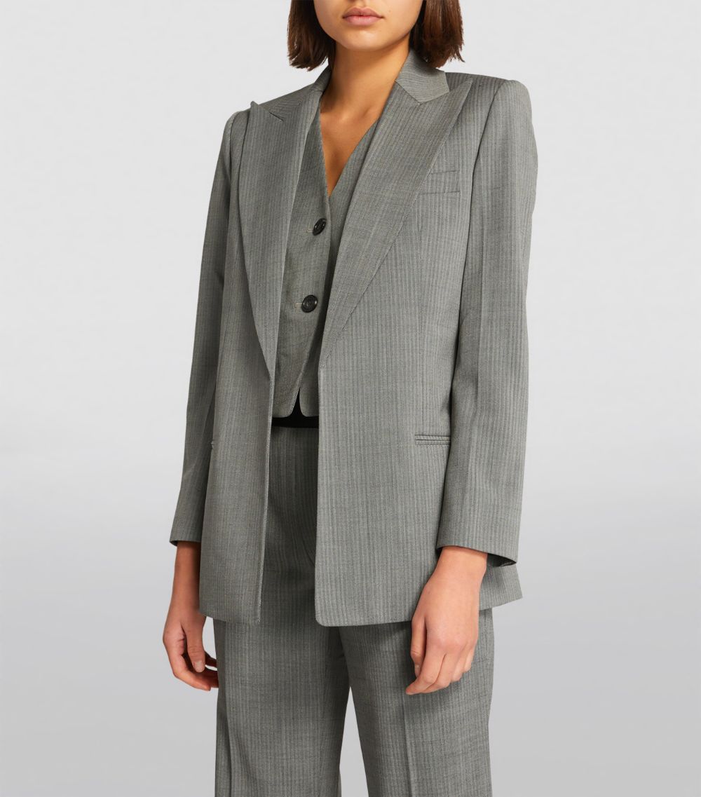 Virgin Wool-Blend Blazer