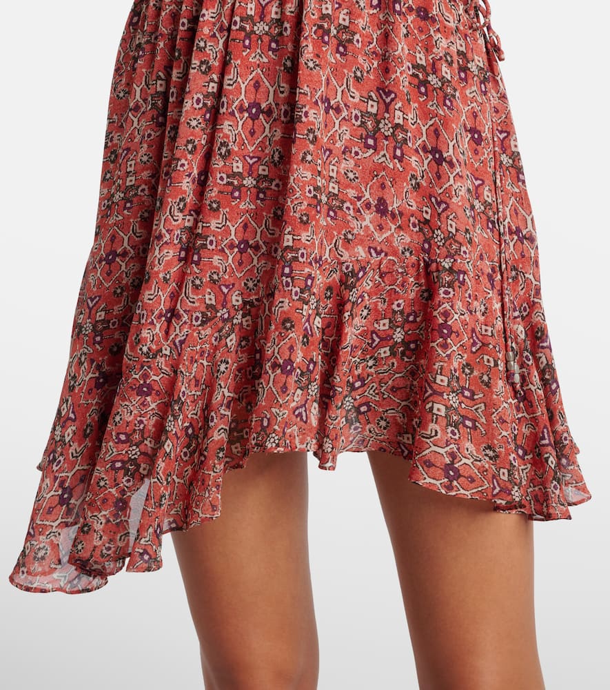 Betty gathered semi-sheer minidress