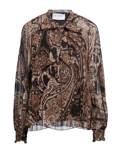 Woman Top Brown Size L Polyester