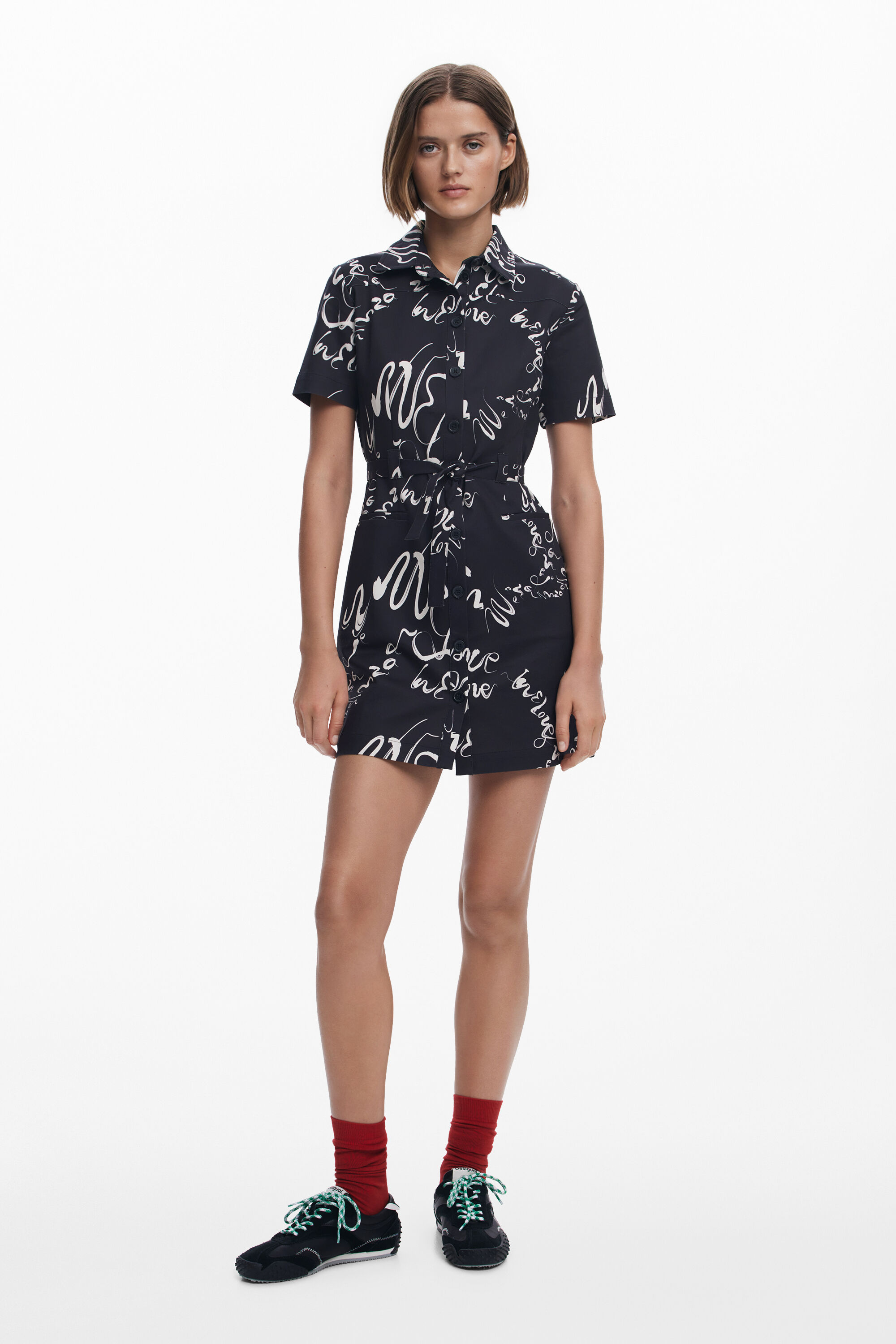 Printed short dress