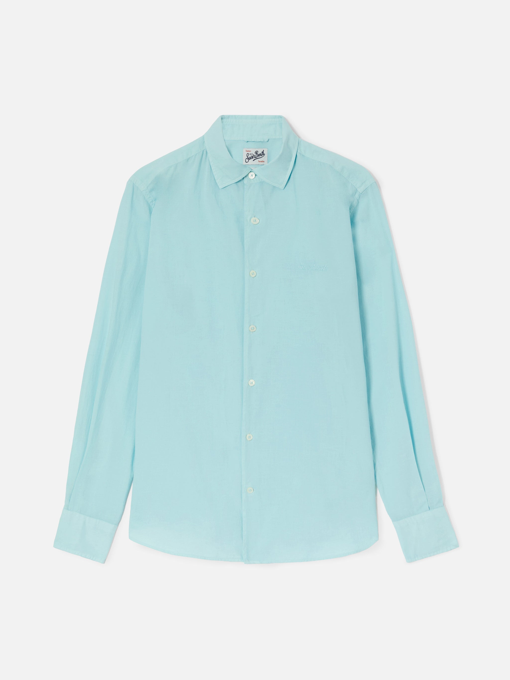 Aqua Green Chemise Shirt Pure Cotton - Men