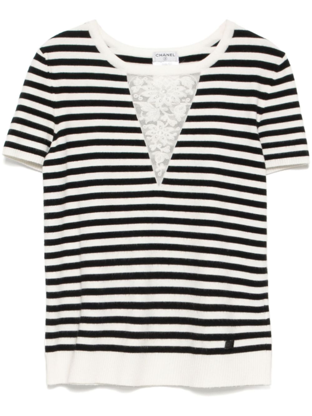 2005 CHANEL Short Sleeve Knit Shirt - Black