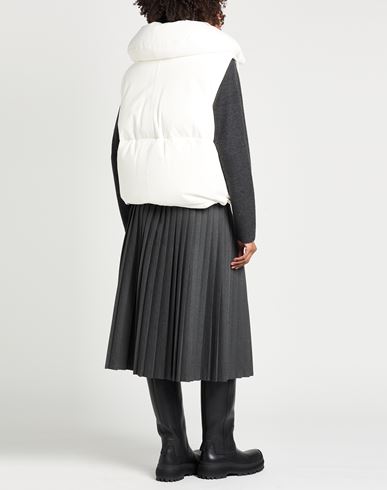 Woman Vest White Size 4 Ovine leather