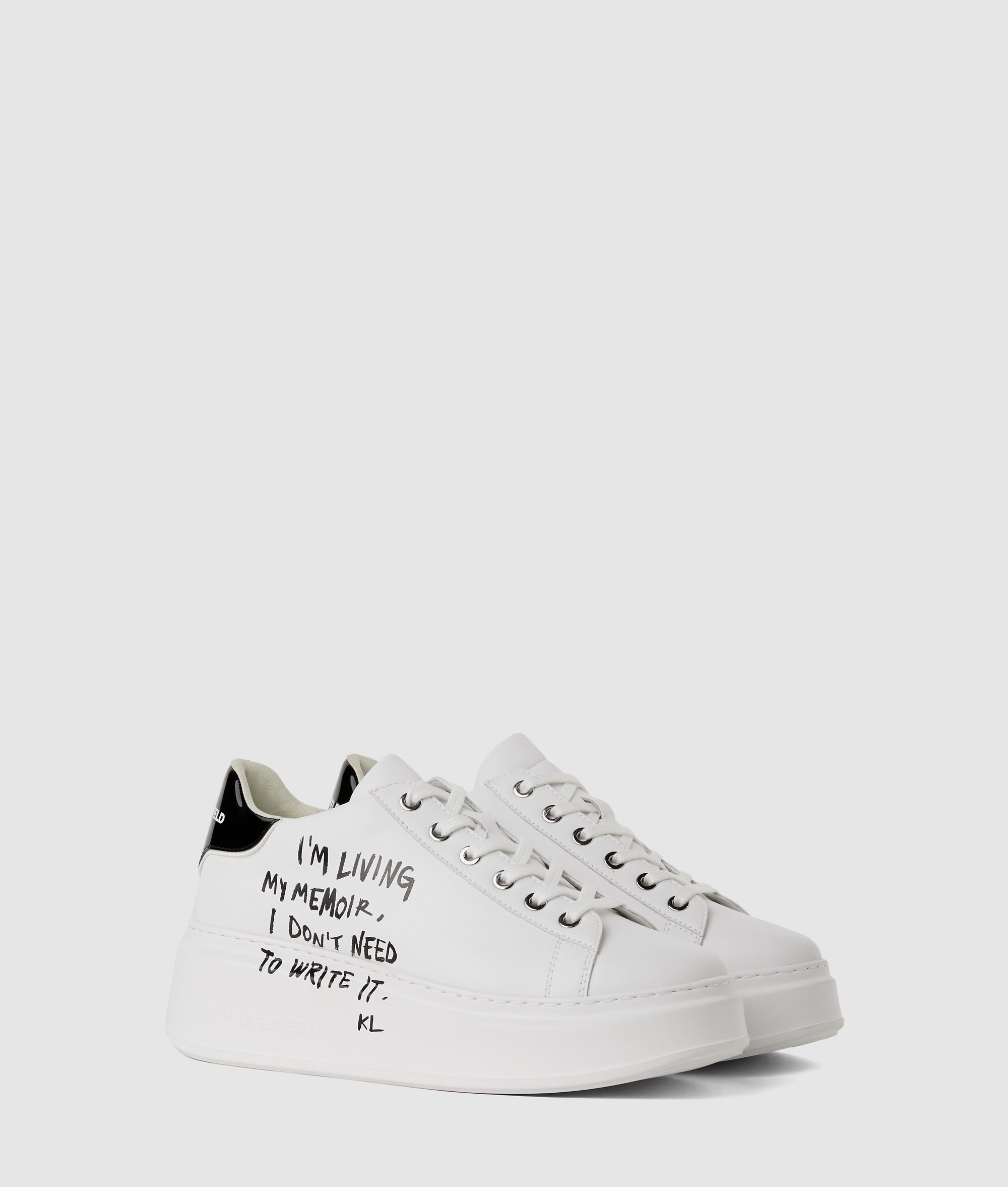Karl Lagerfeld - Baskets Avec Citation De Karl Anakapri, Femme, Blanc