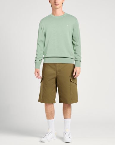 Man Sweater Sage green Size XXL Cotton