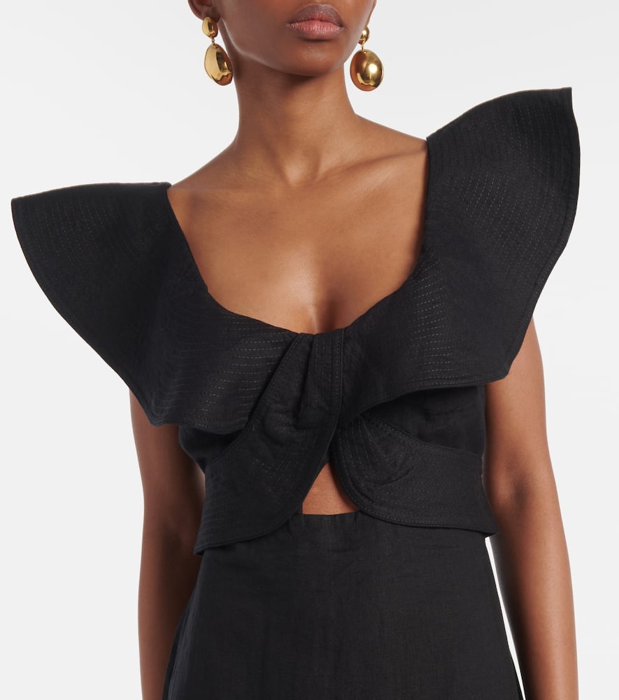 Ruffled midi dress