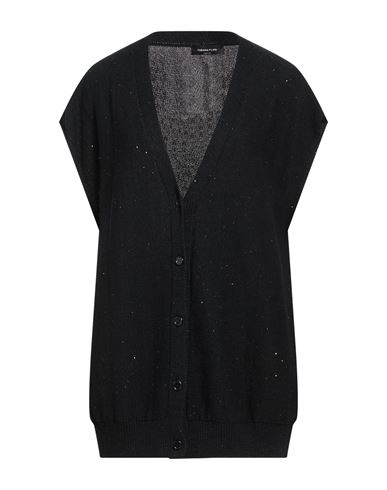 Woman Cardigan Midnight blue Size 10 Cotton, Linen, Polyester