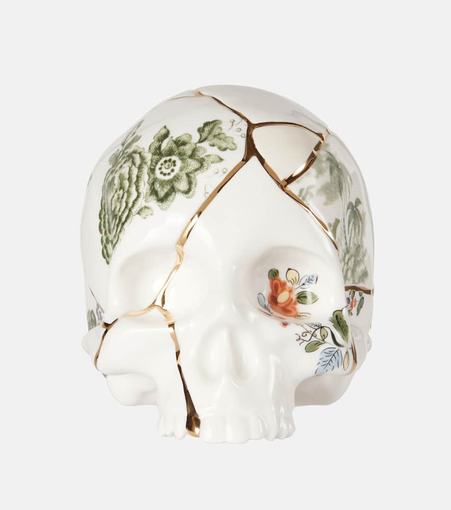 Kintsugi Skull decorative object by Marcantonio Raimondi Malerba