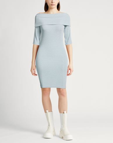 Woman Mini dress Sky blue Size S Viscose, Polyester, Elastane