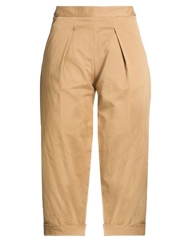 Woman Pants Khaki Size 6 Cotton, Elastane