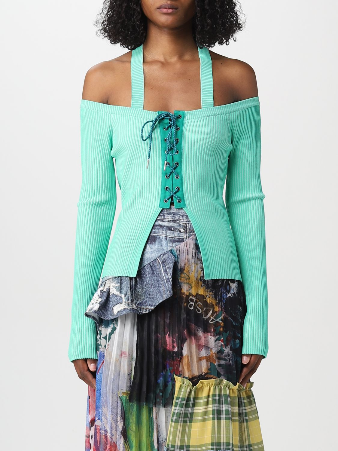 Top Woman color Green