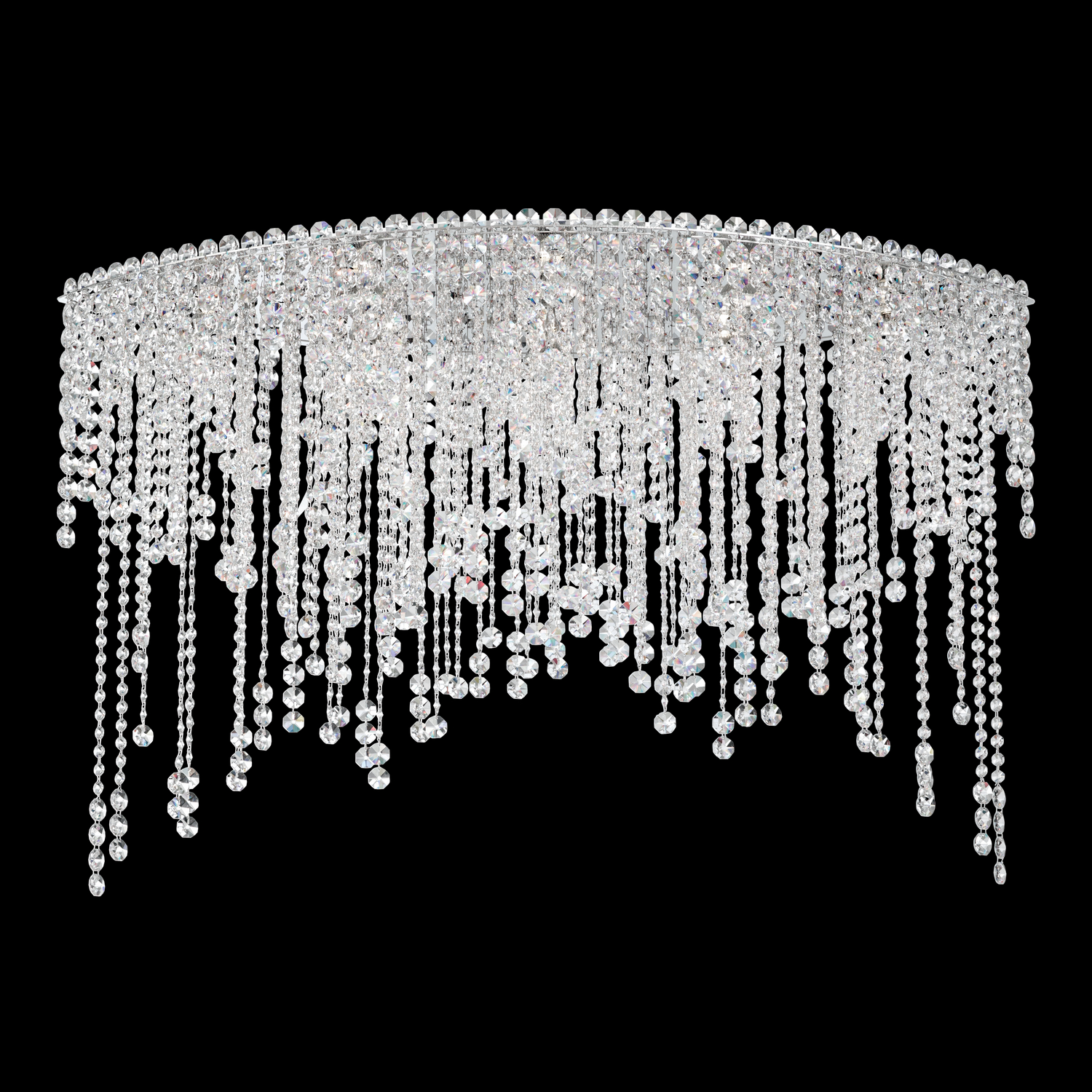 Chantant 8-Light Flush Mount Ceiling Light in Stainless Stee