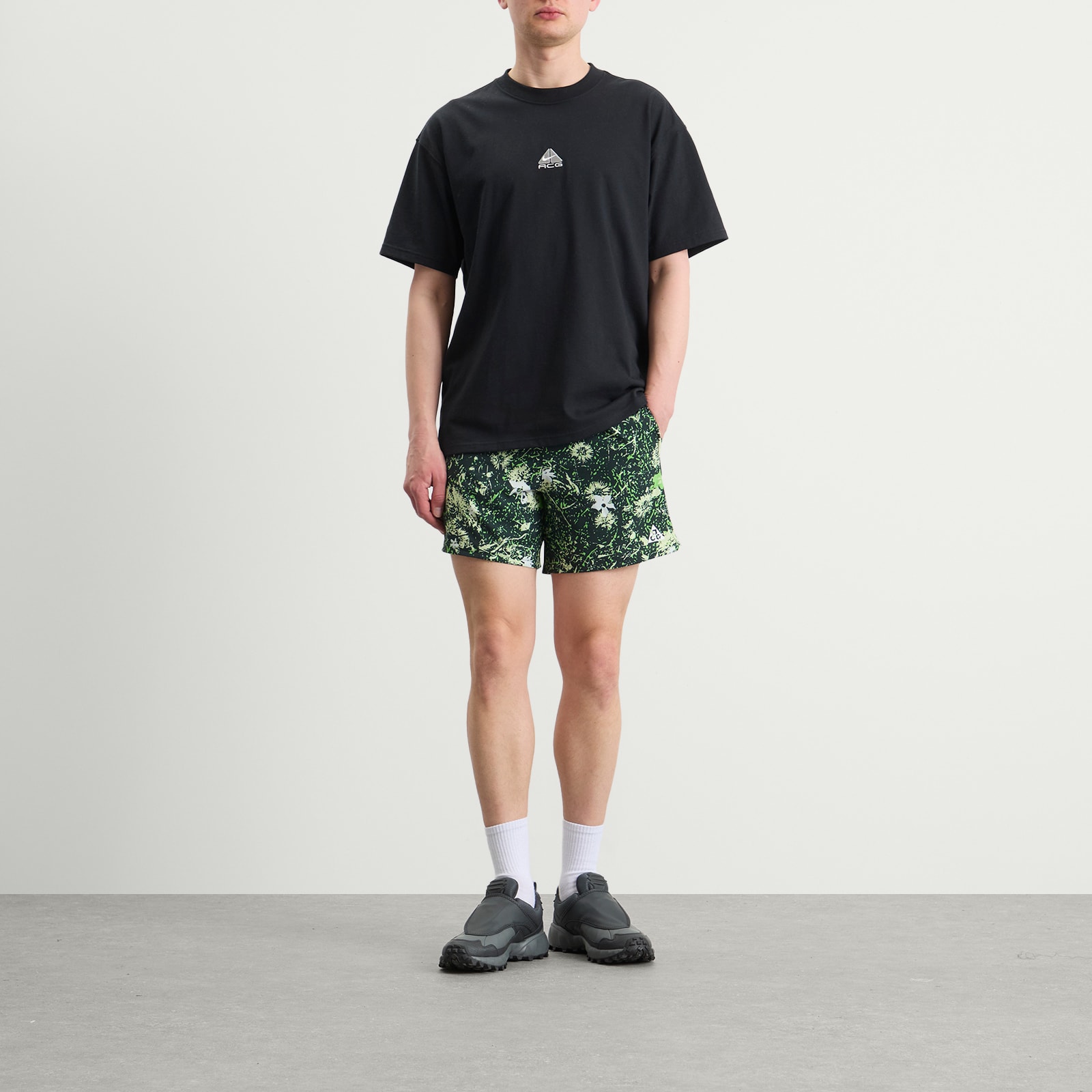 Men's ACG All Over Print Short Mean Green/Black Spruce/Summit White