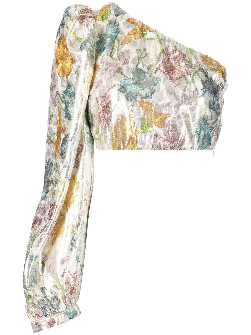 Shimmering Bonita Silk Jacquard top - Multicolour