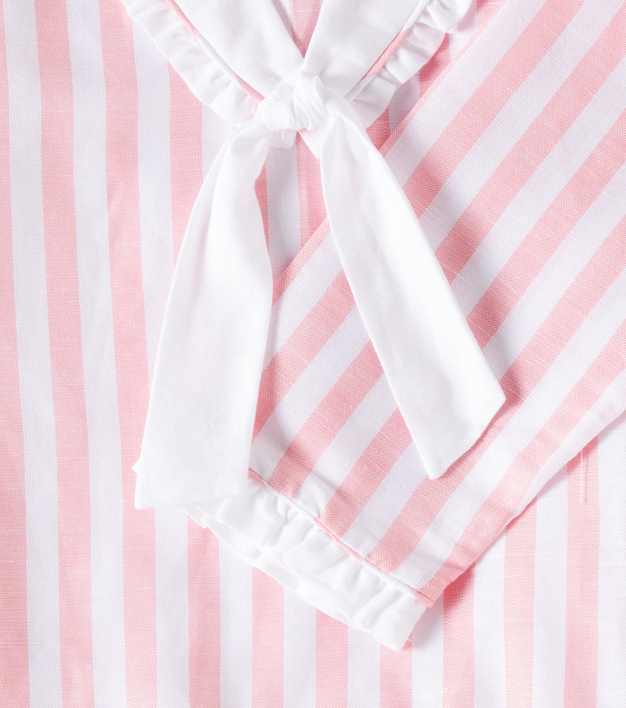 Aranda striped cotton and linen dress