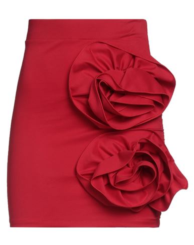 Odì Odì Woman Mini skirt Red Size XS Cotton, Polyester, Elastane