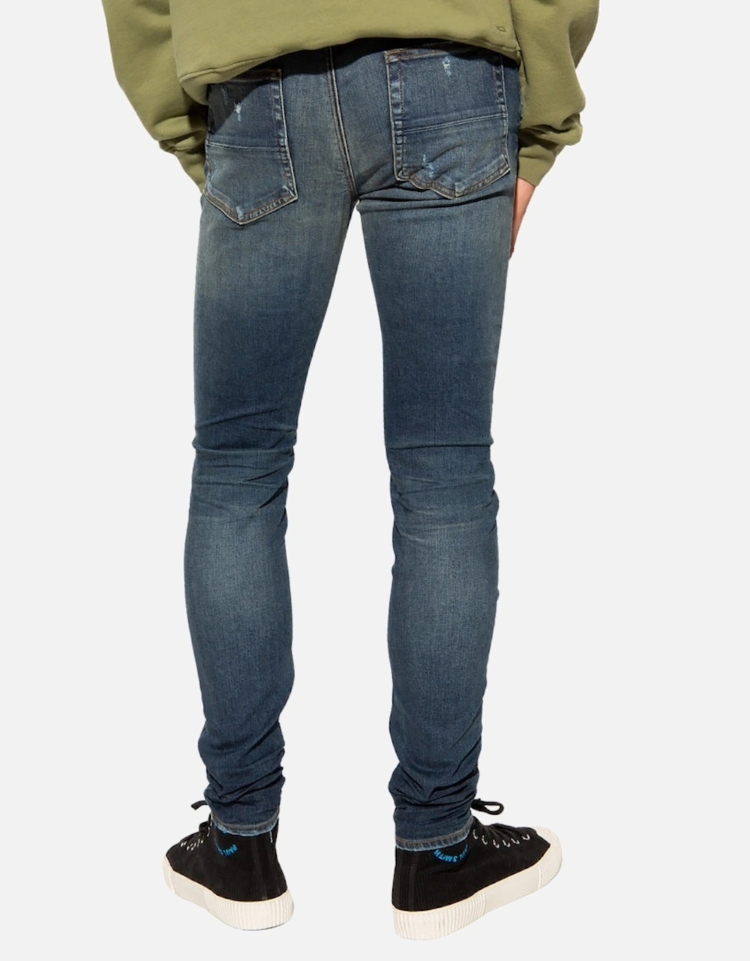 Men's Amiri Slim Fit Slash Deep Classic Blue Denim Jeans - Size: 30/32