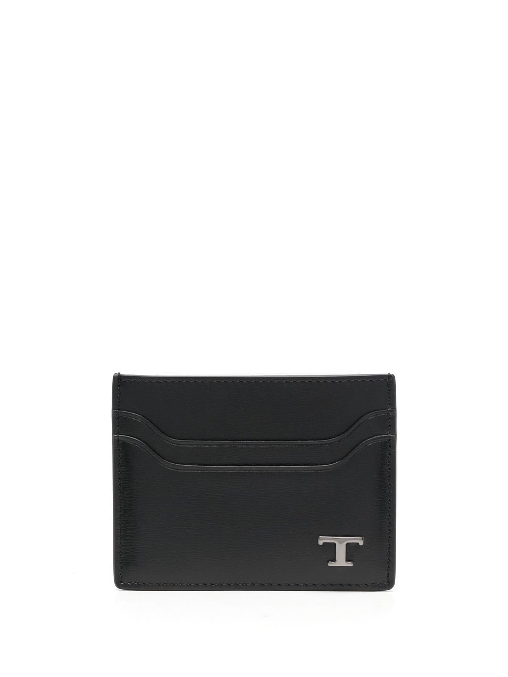 Calf leather card holder - Black