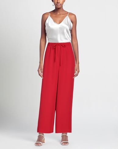 Woman Pants Red Size 4 Silk