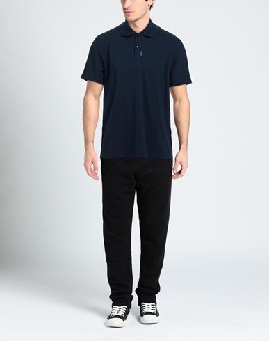 Bikkembergs Man Polo shirt Midnight blue Size L Cotton