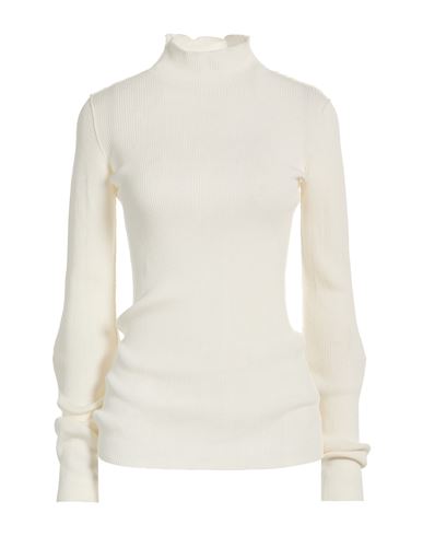 Woman Turtleneck White Size M Cotton, Polyamide