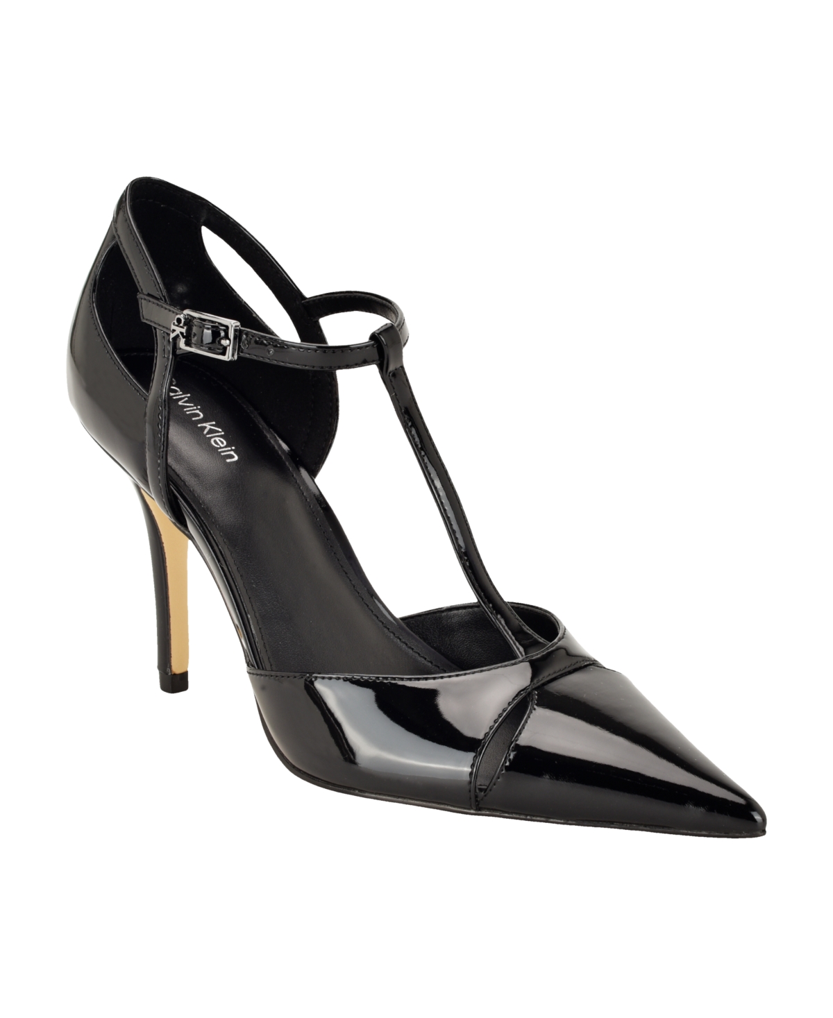 Women's Odielle T-Strap Stiletto Pumps - Black Patent