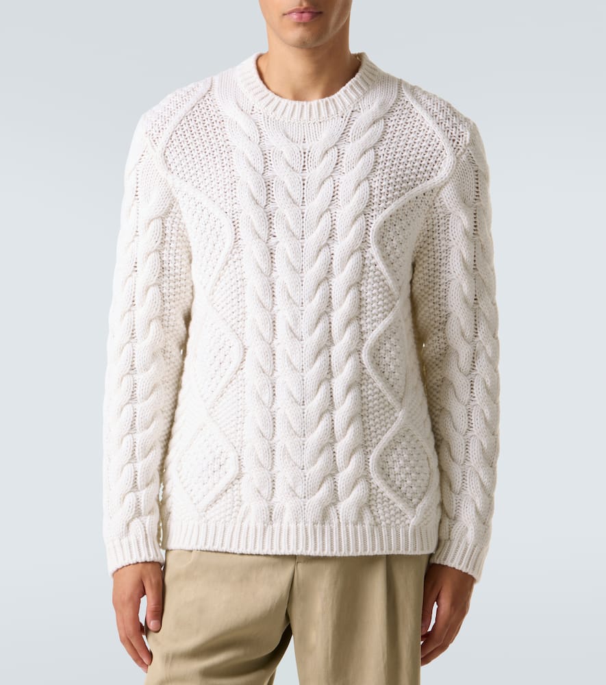 Cable-knit cashmere sweater