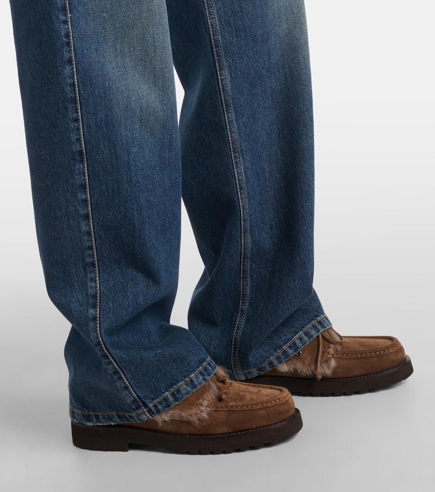 Monili high-rise wide-leg jeans