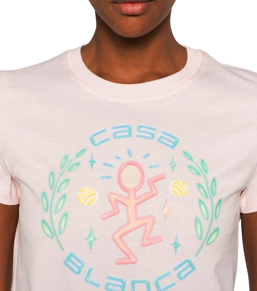 Logo Print T-Shirt In Pink Cotton
