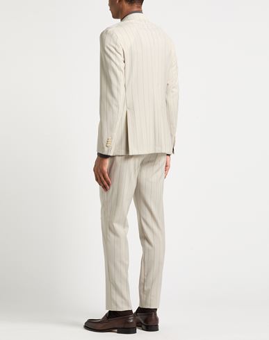 Man Suit Beige Size 42 Virgin Wool