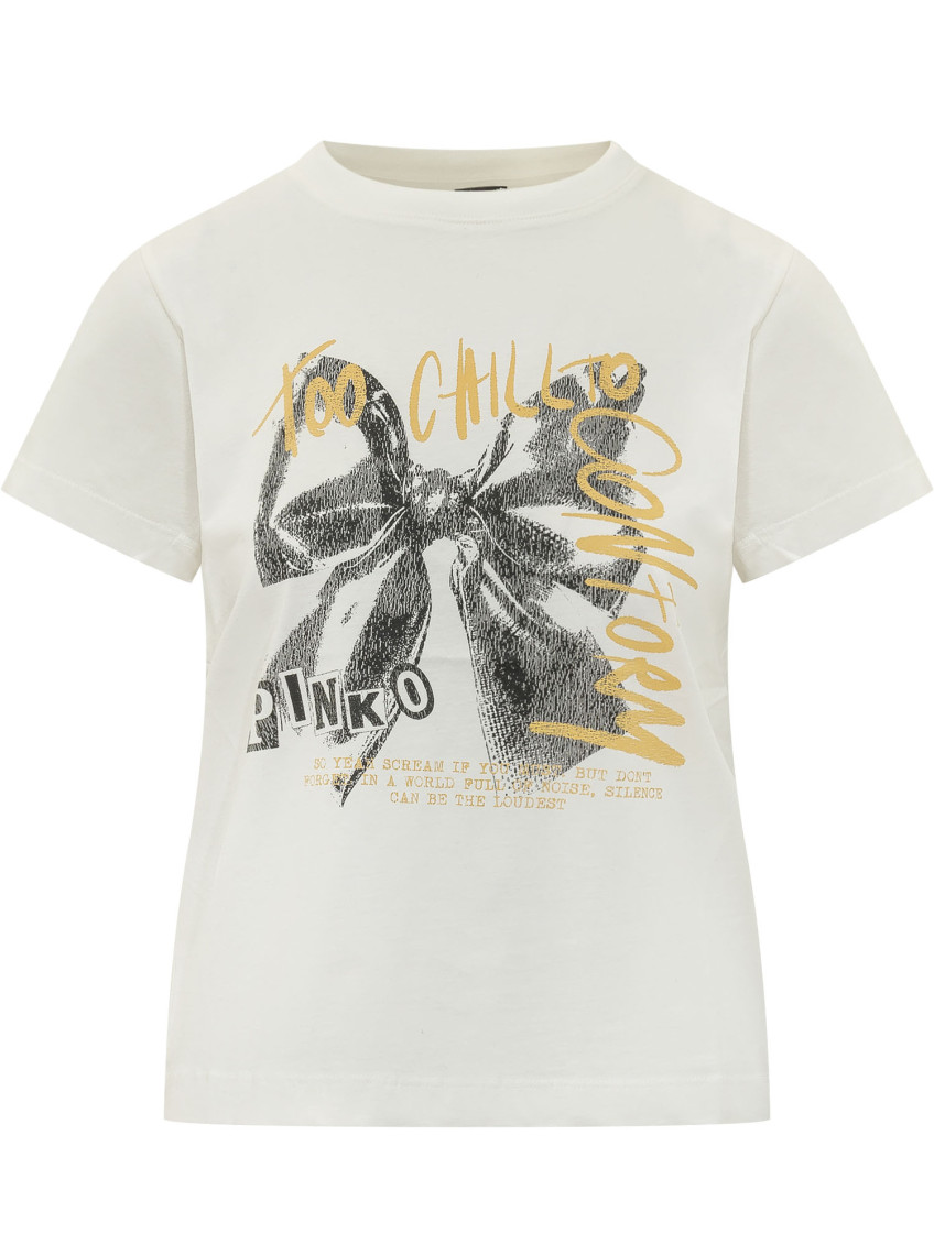 T-shirt with Too Chill To Conform bow print - XXS