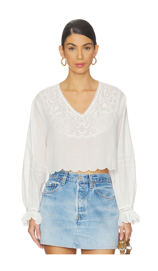 For Love & Lemons Agnes Blouse in White. XS. Also in L, M